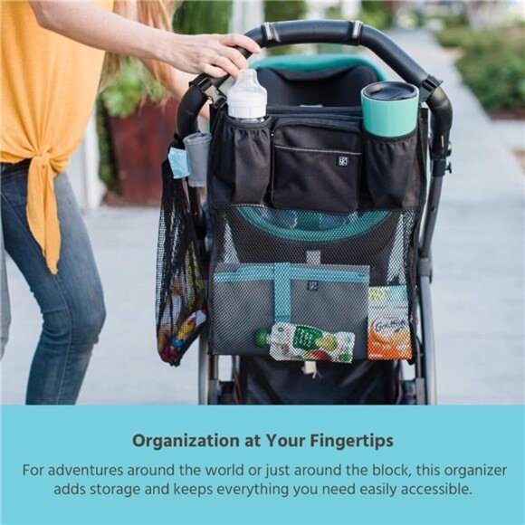 Universal Stroller Caddy Organizer - Essential Travel Accessories for Stroller - Picture 3 of 7